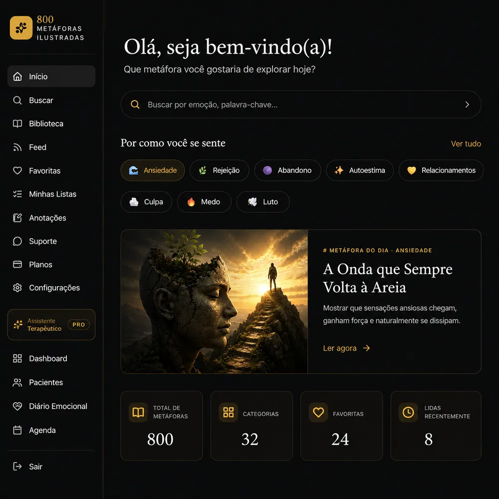 Tela inicial da plataforma